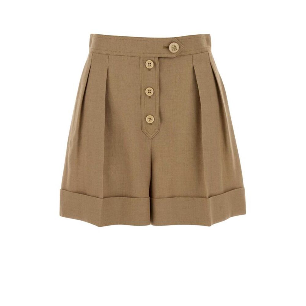Valentino Garavani Women Biscuit Viscose Blend Shorts